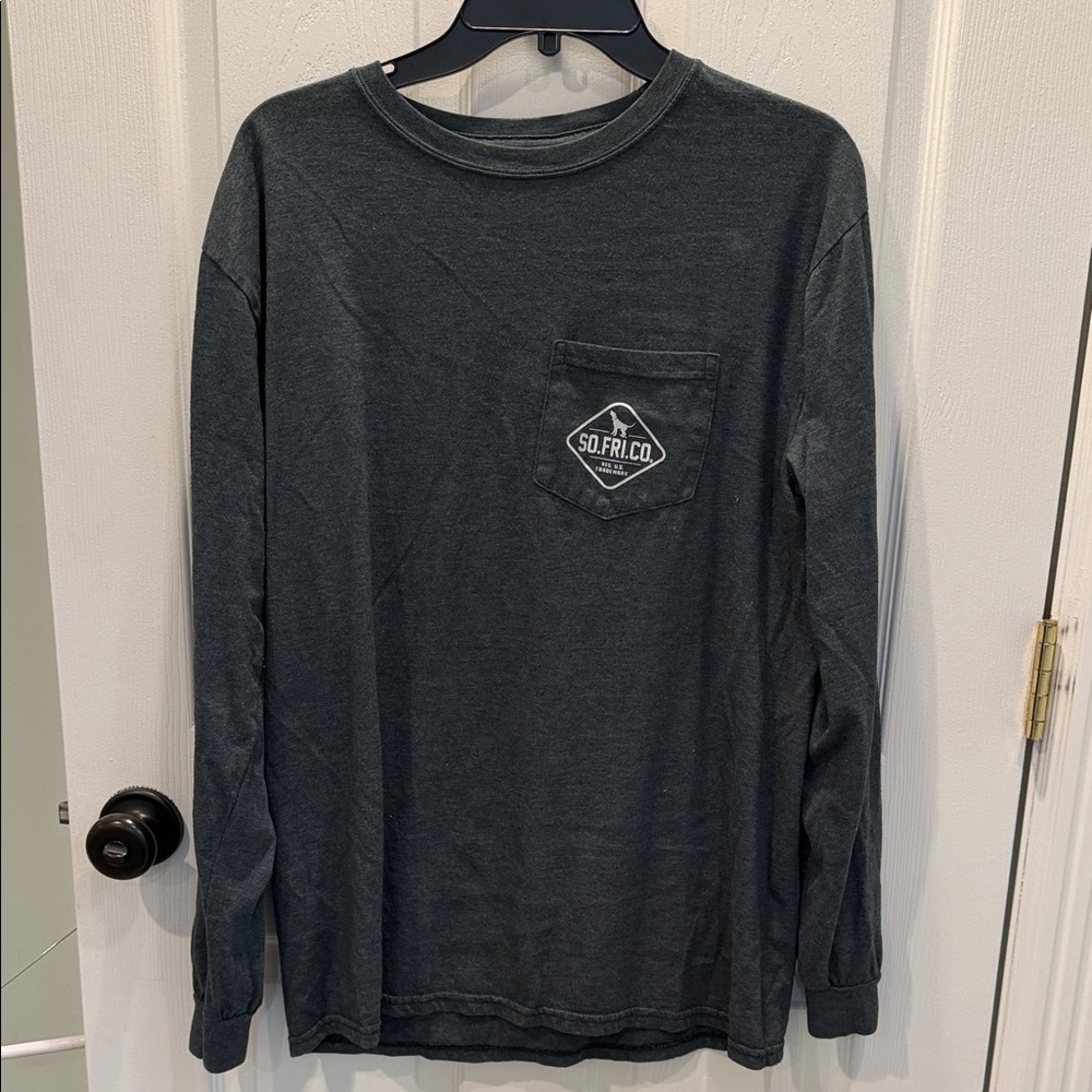 Southern Fried Cotton Charcoal Long Sleeve Tee like new